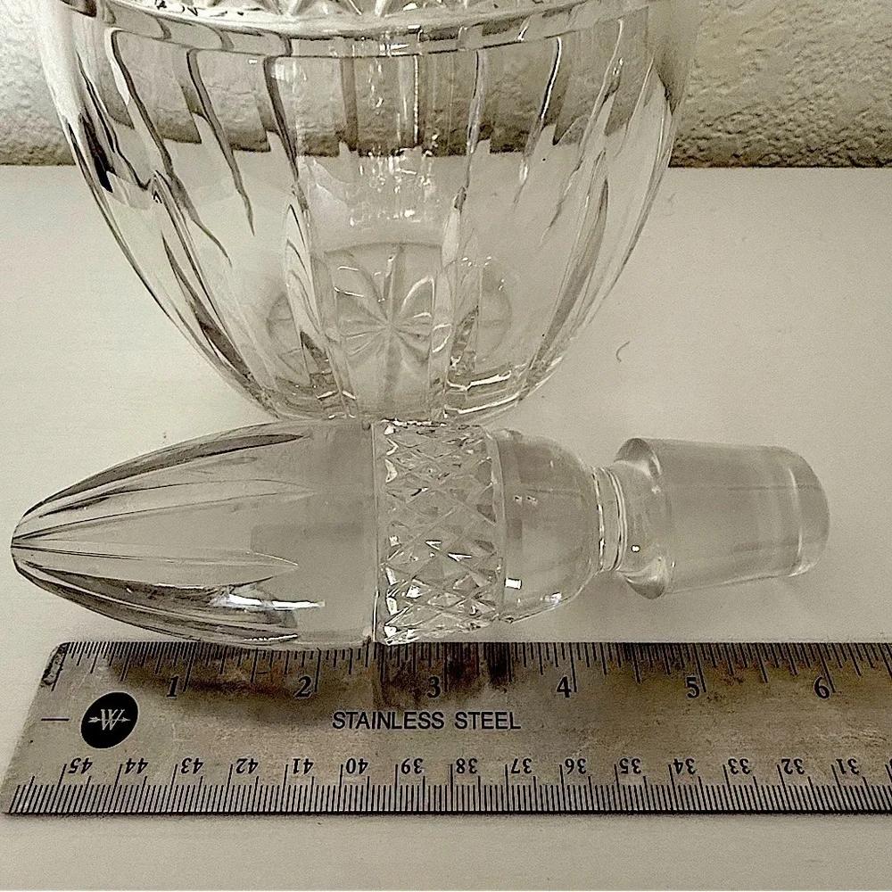 VTG Crystal Decanter/Acorn Shaped Stopper 16” High
